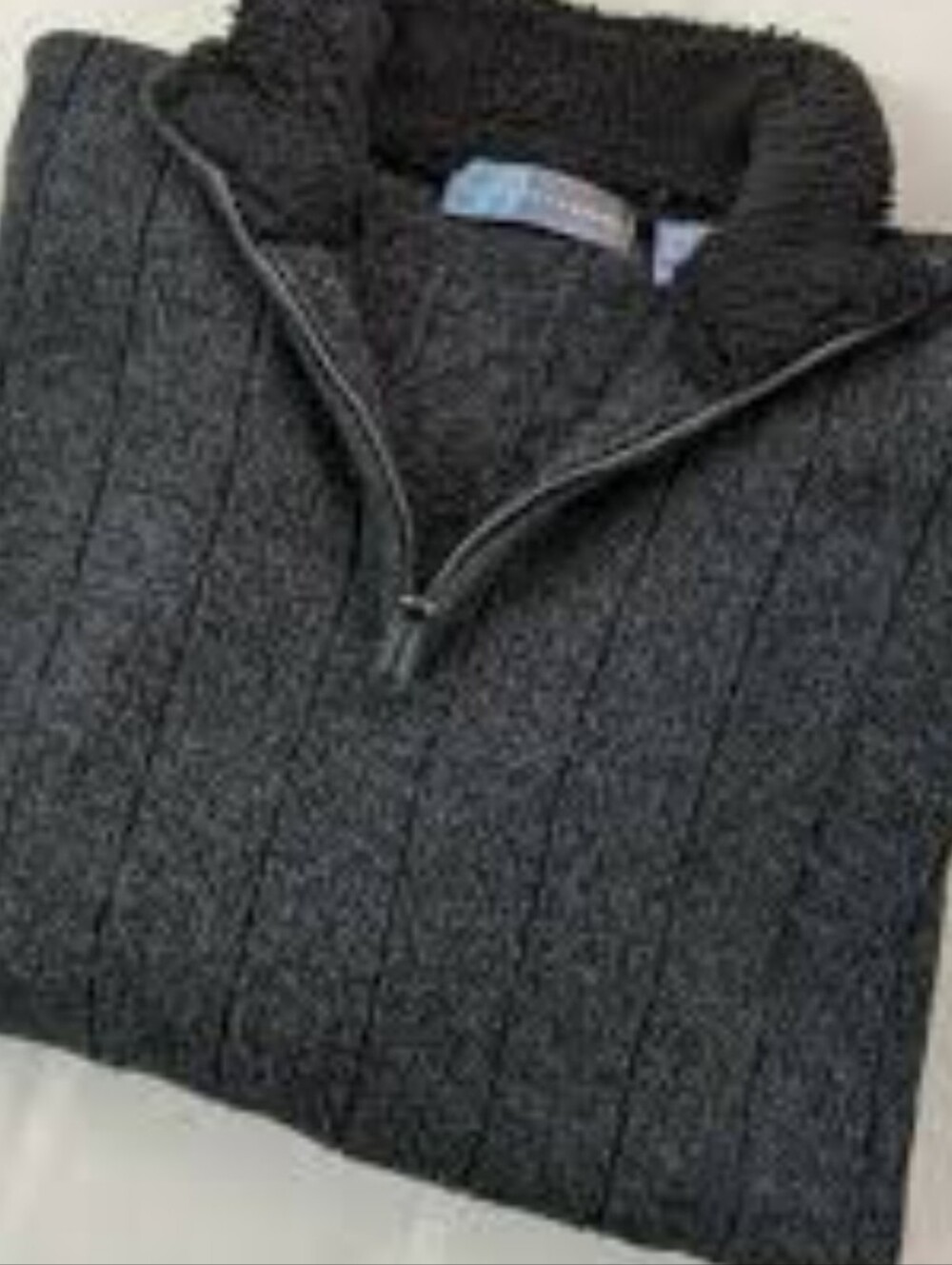 Oscar De La Renta Women's Ribbed Knit Mock Neck 1/4 Zip Sweater    Size M